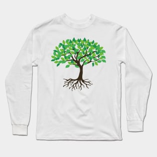 Abstract tree with Roots Long Sleeve T-Shirt